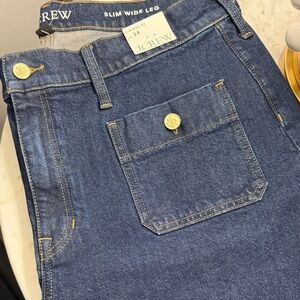 J. Crew women's wide leg Blue Jeans